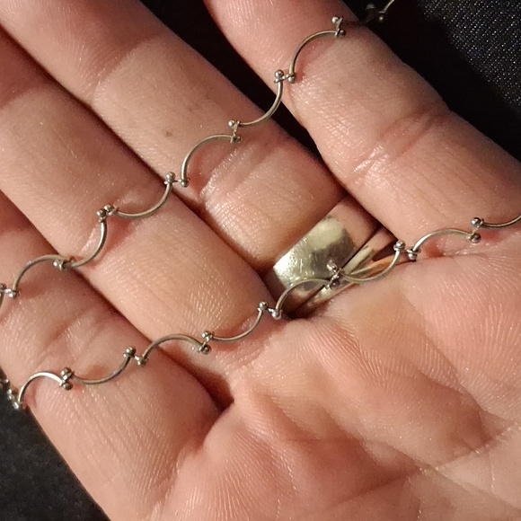 Sterling Silver Ball Bearing Earrings & Bracelet Jewelry Set. - Picture 5 of 8